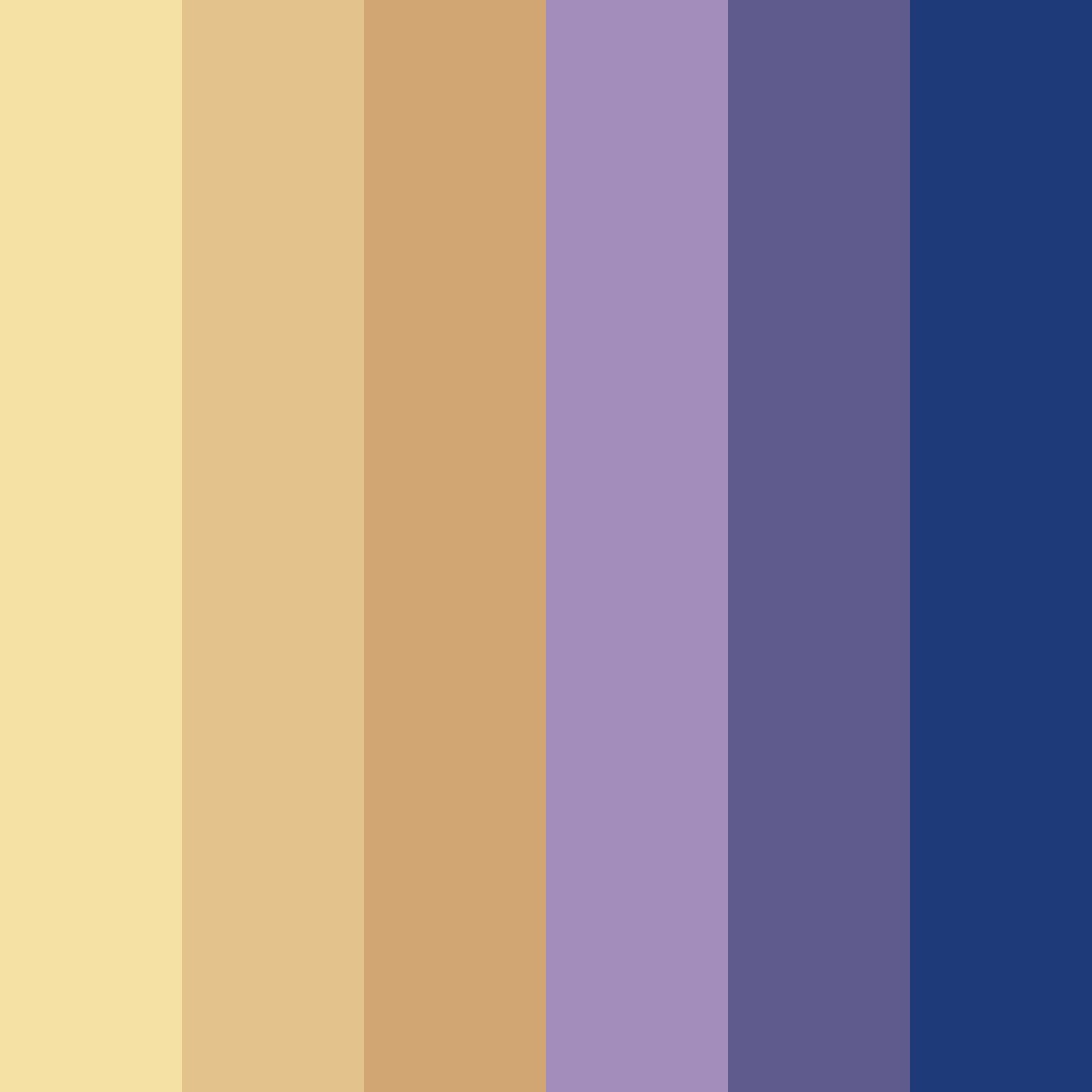 Download blue and yellow sunset color palette PNG image (square)