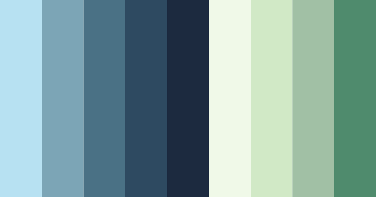 Download blue forest color palette PNG image (landscape)