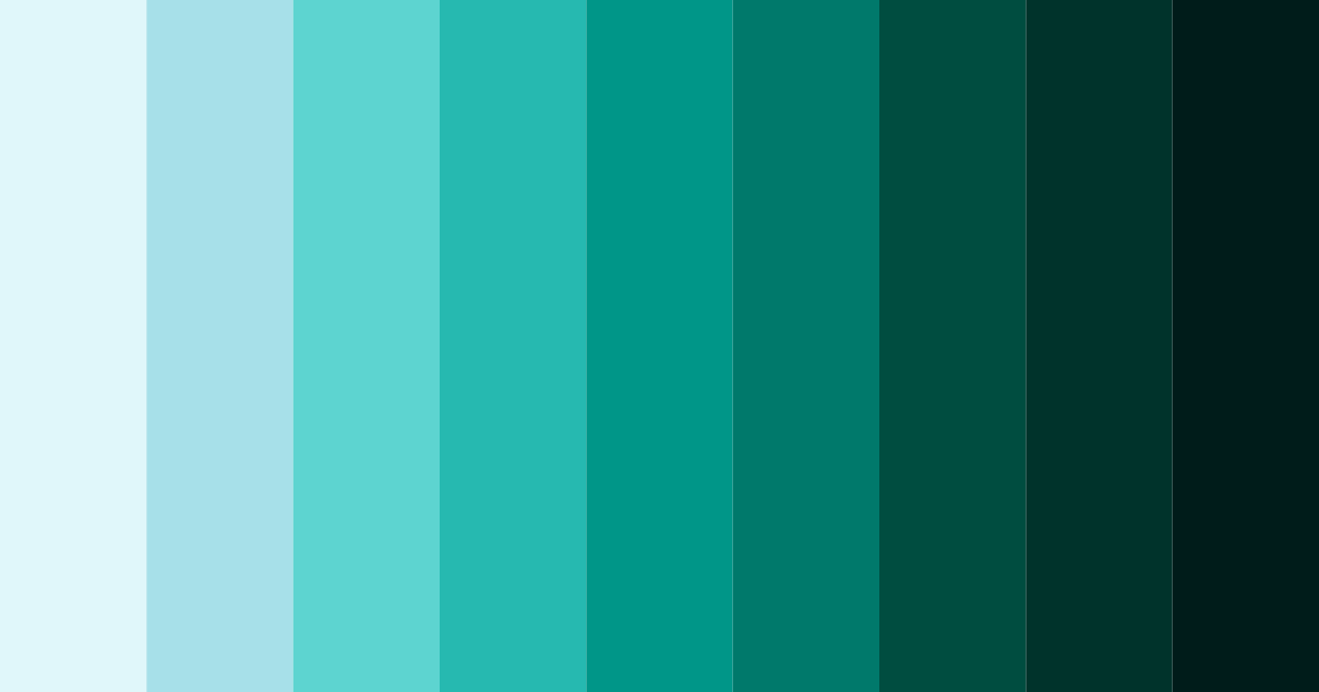 Download aqua cascade color palette PNG image (landscape)