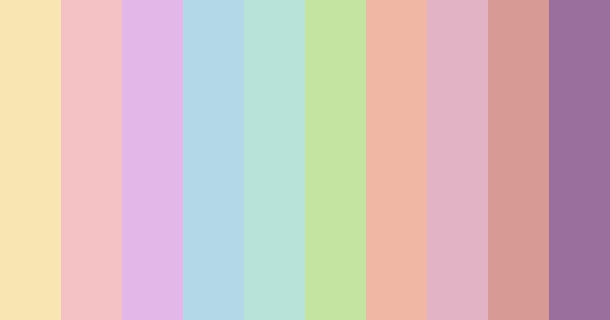 Download pastel macaron color palette PNG image (landscape)