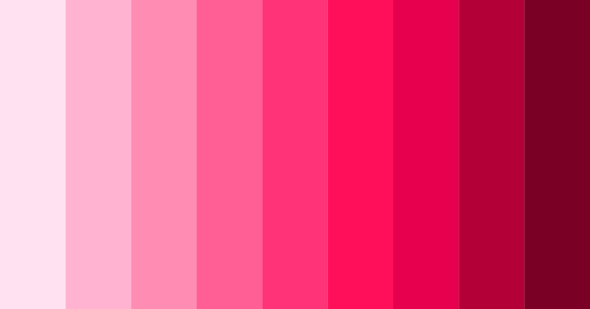 Download deep pink delight color palette PNG image (landscape)