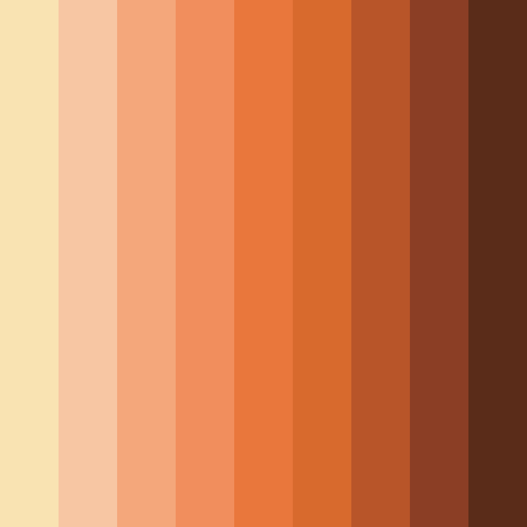 Download warm orange color palette PNG image (square)