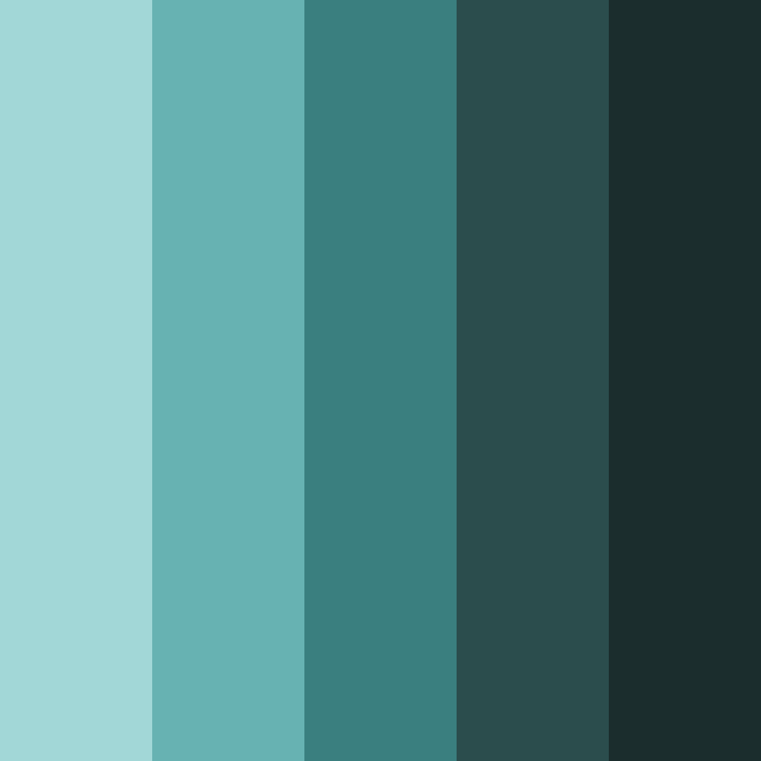 Download teal tones color palette PNG image (square)