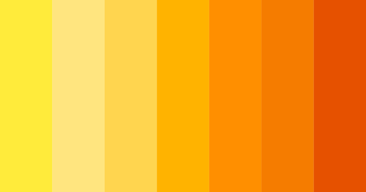 Download orange sunshine color palette PNG image (landscape)