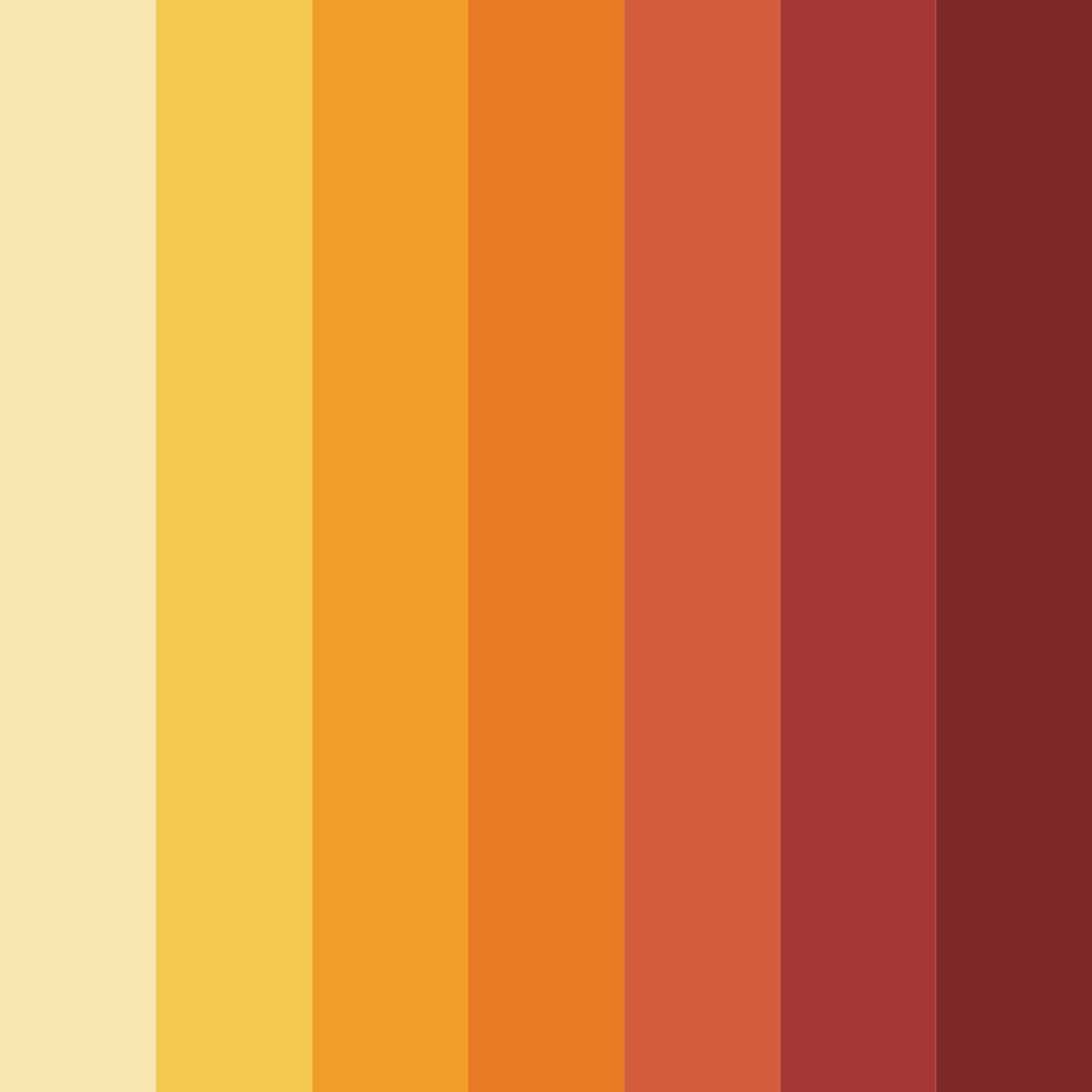Download autumnal ember color palette PNG image (square)