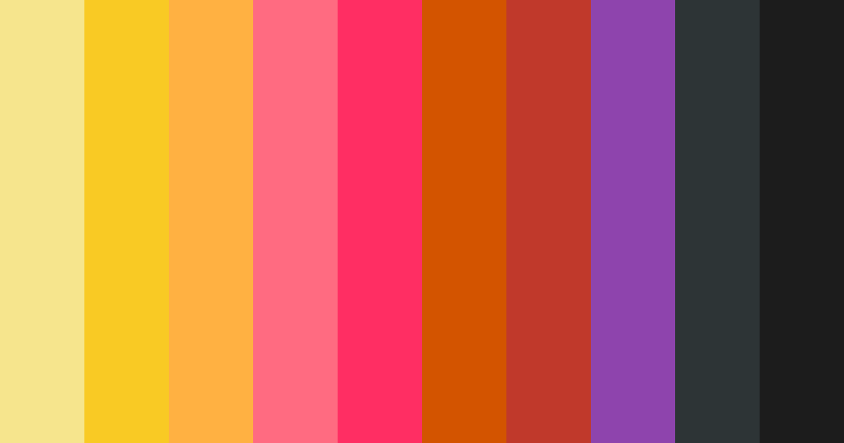 Download vibrant sunset symphony color palette PNG image (landscape)