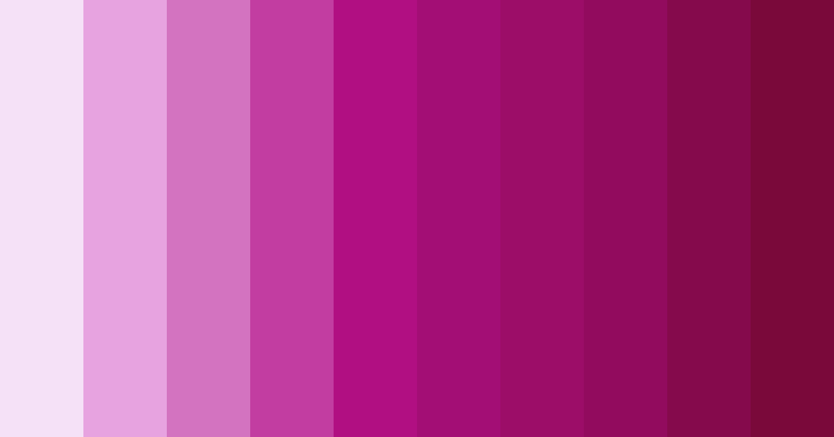 Download shades of magenta color palette PNG image (landscape)