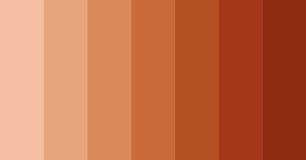 Download shades of cinnamon color palette PNG image (landscape)