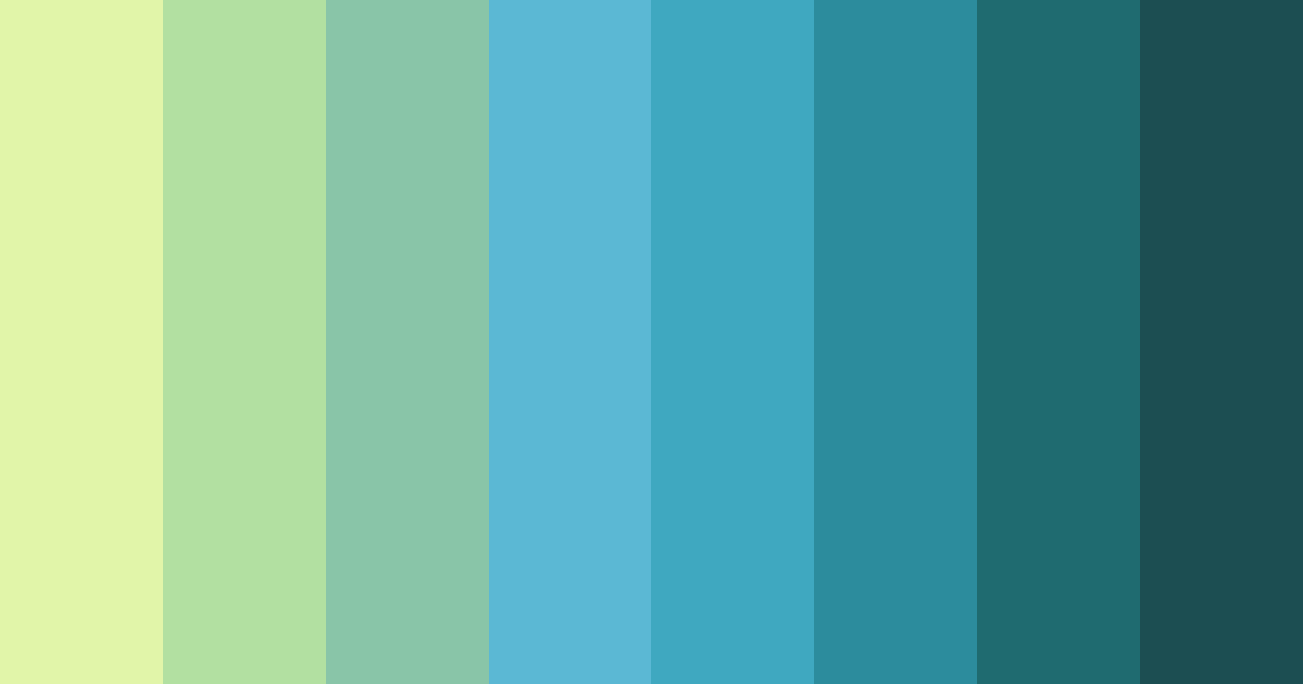 Download shades of green blue color palette PNG image (landscape)