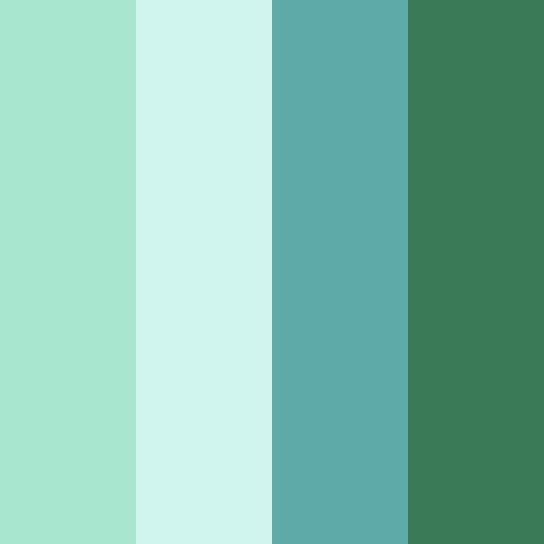 Download serene green oasis color palette PNG image (square)