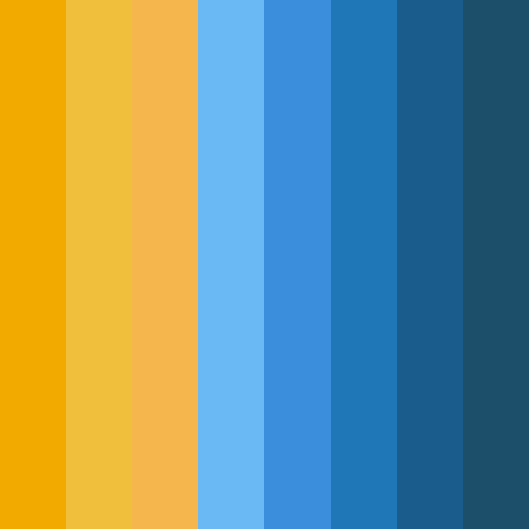 Download blue orange burst color palette PNG image (square)