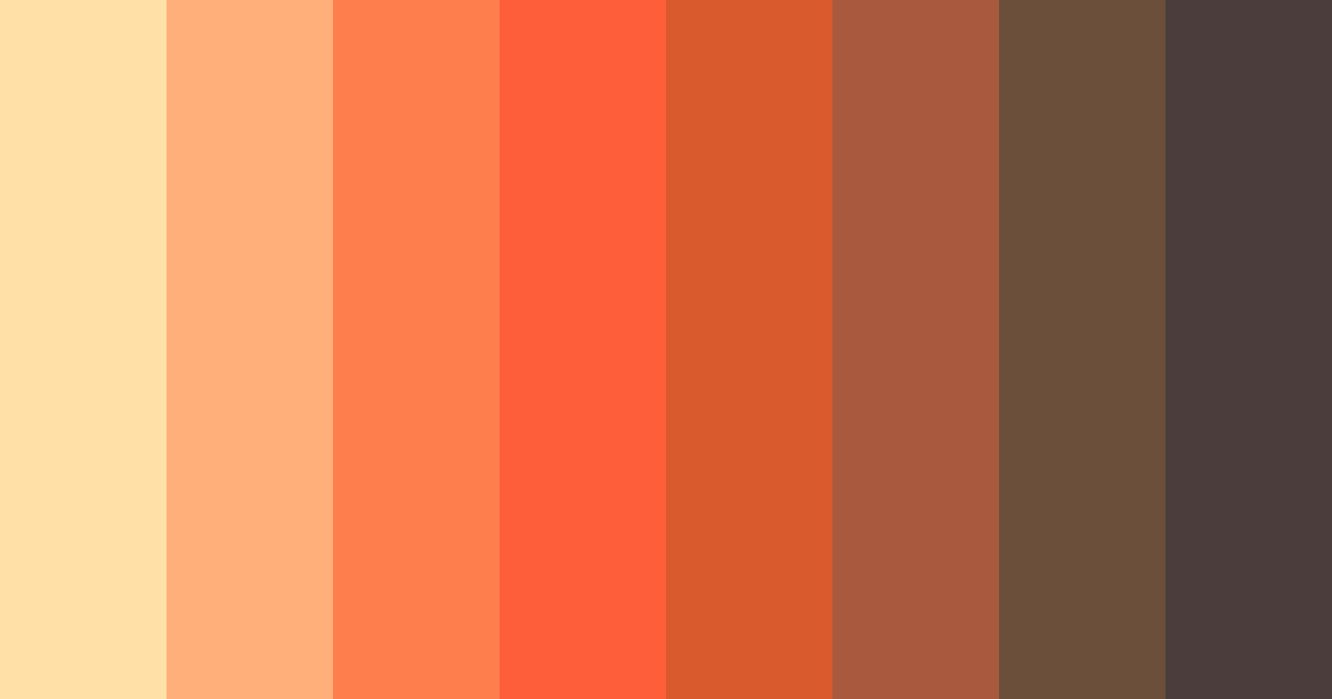 Download warm orange color palette PNG image (landscape)