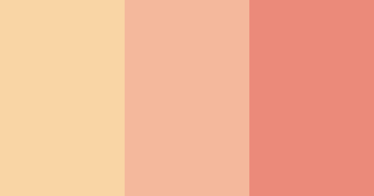 Download peachy shades color palette PNG image (landscape)