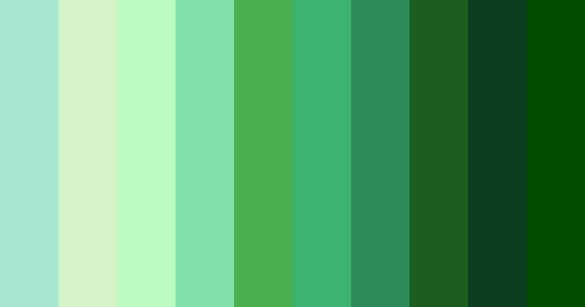 Download bright green serenity color palette PNG image (landscape)