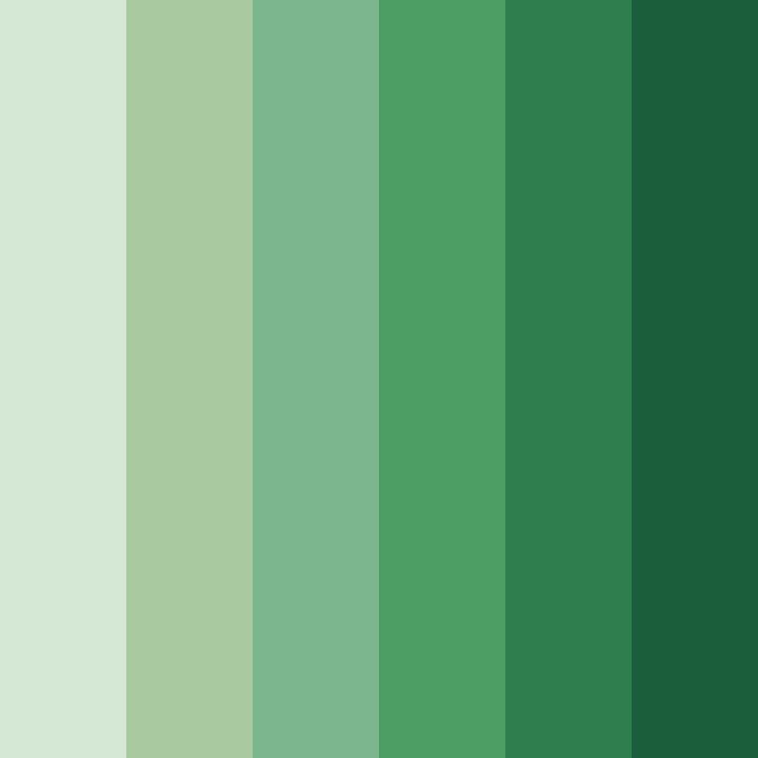 Download shades of forest green color palette PNG image (square)