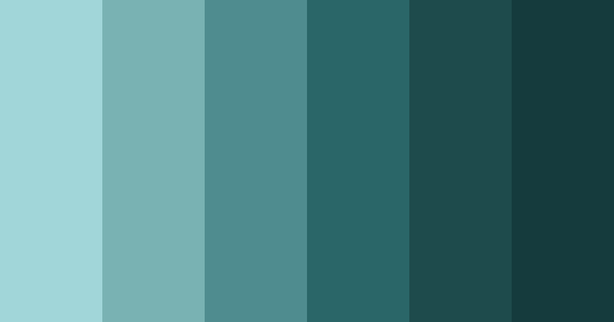 Download shades of green blue color palette PNG image (landscape)