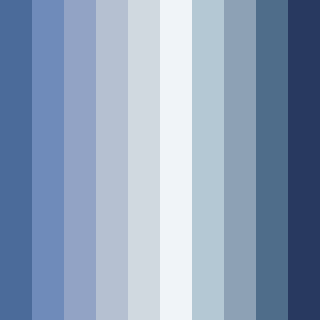 Download deep blue serenity color palette PNG image (square)