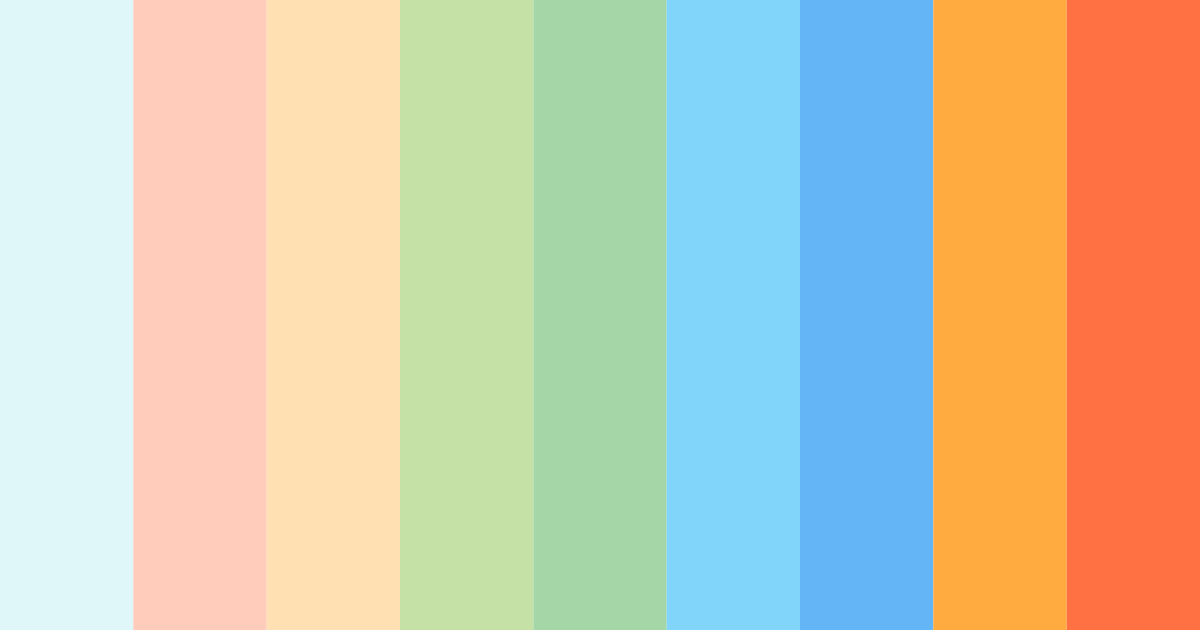 Download tropical serenity color palette PNG image (landscape)