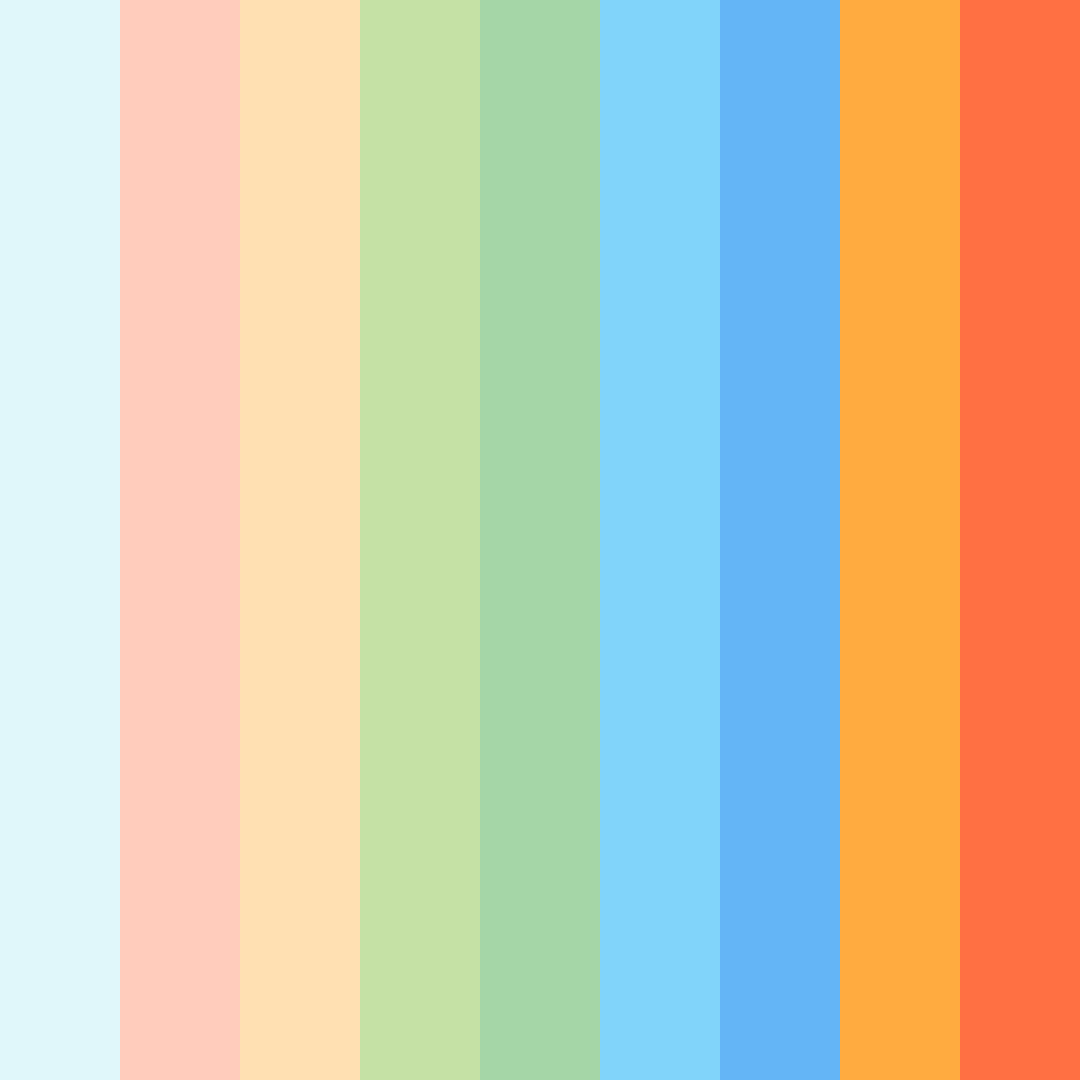 Download tropical serenity color palette PNG image (square)