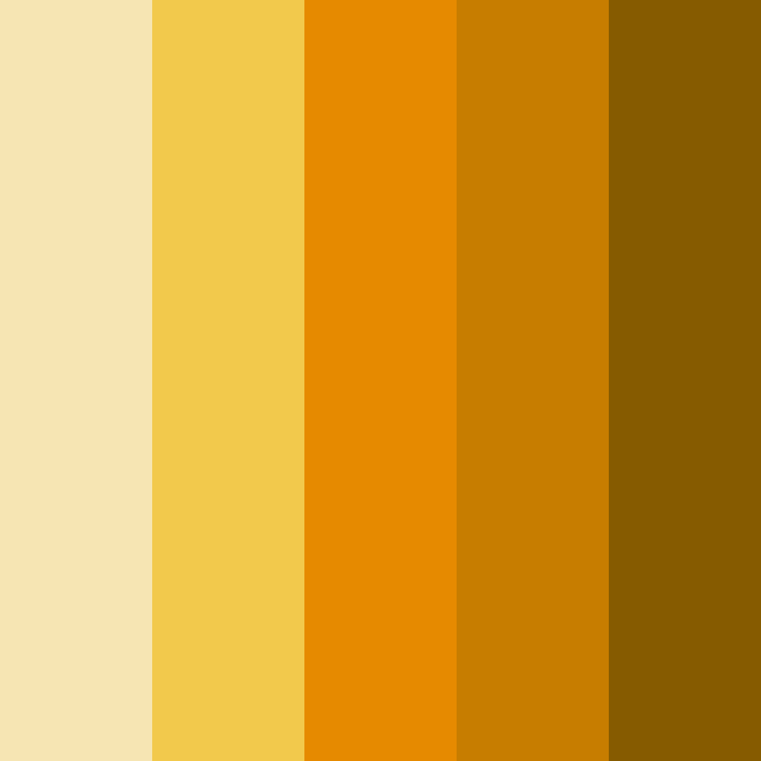 Download golden hues color palette PNG image (square)