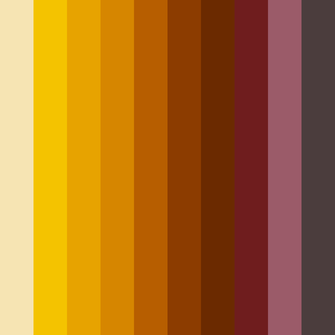 Download autumn ember glow color palette PNG image (square)