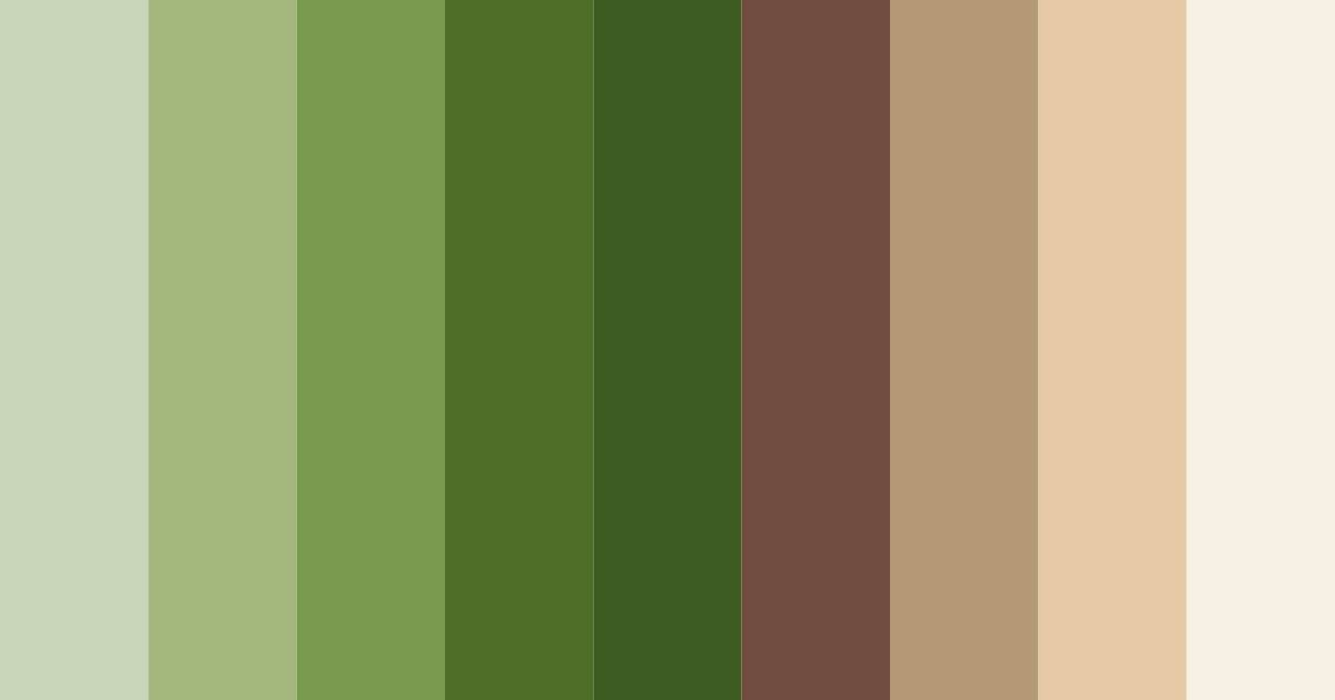 Download shades of forest green color palette PNG image (landscape)