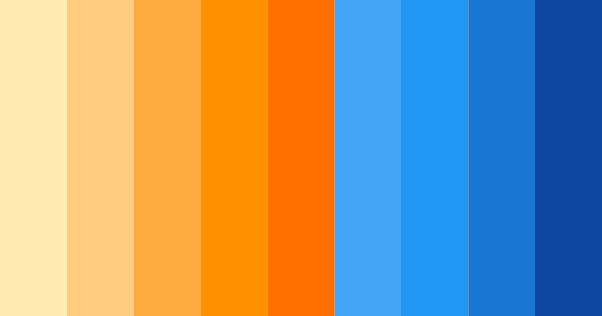 Download orange blue gradient color palette PNG image (landscape)