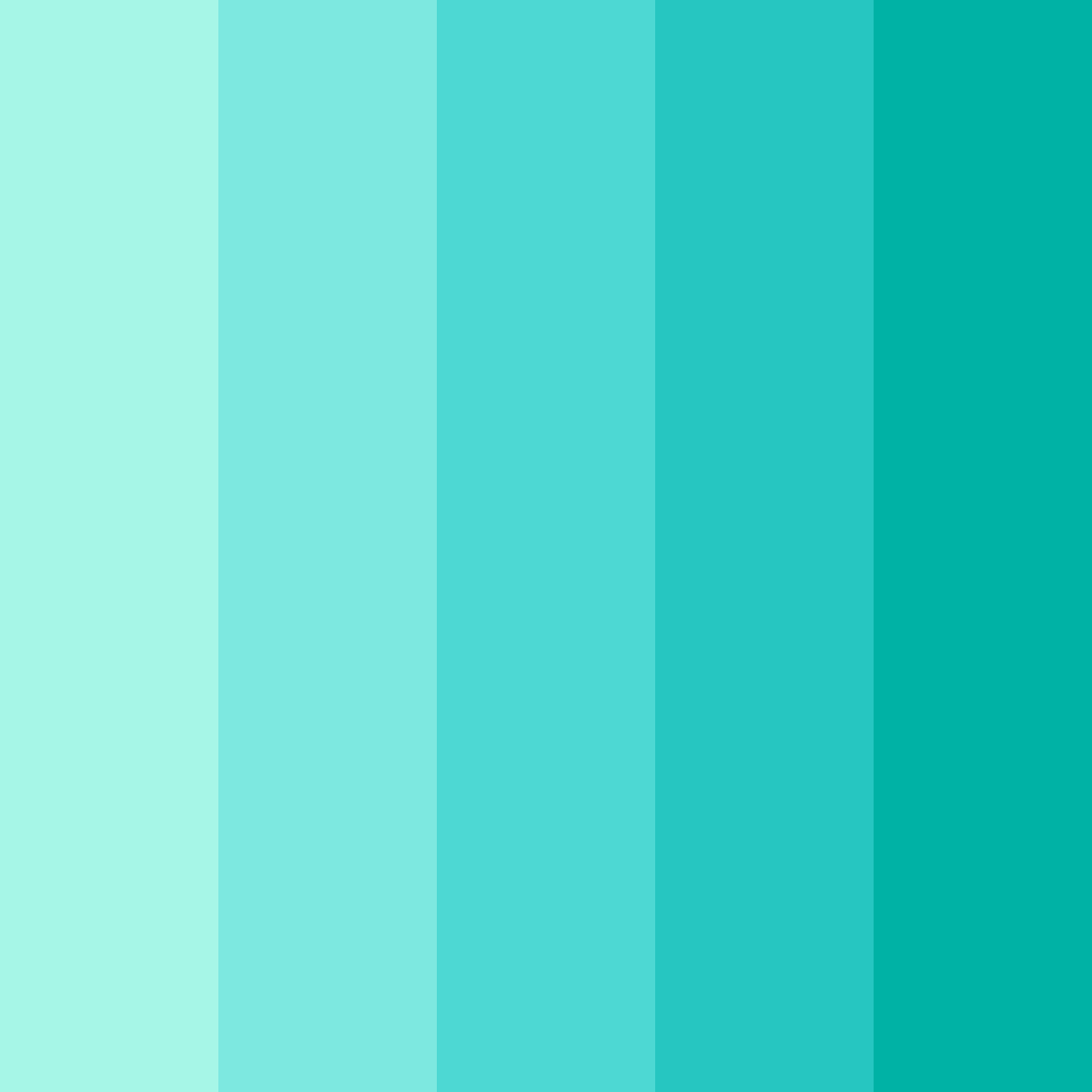 Download tropical teal serenade color palette PNG image (square)
