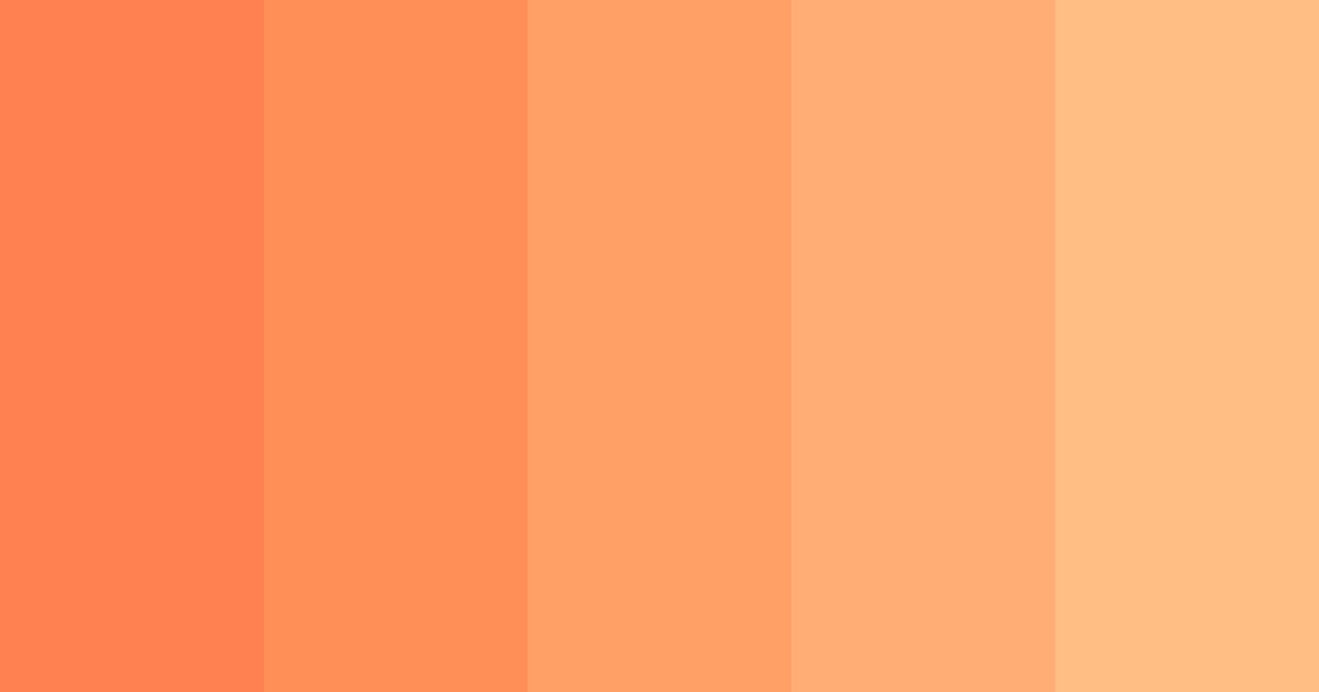 Download coral shades color palette PNG image (landscape)