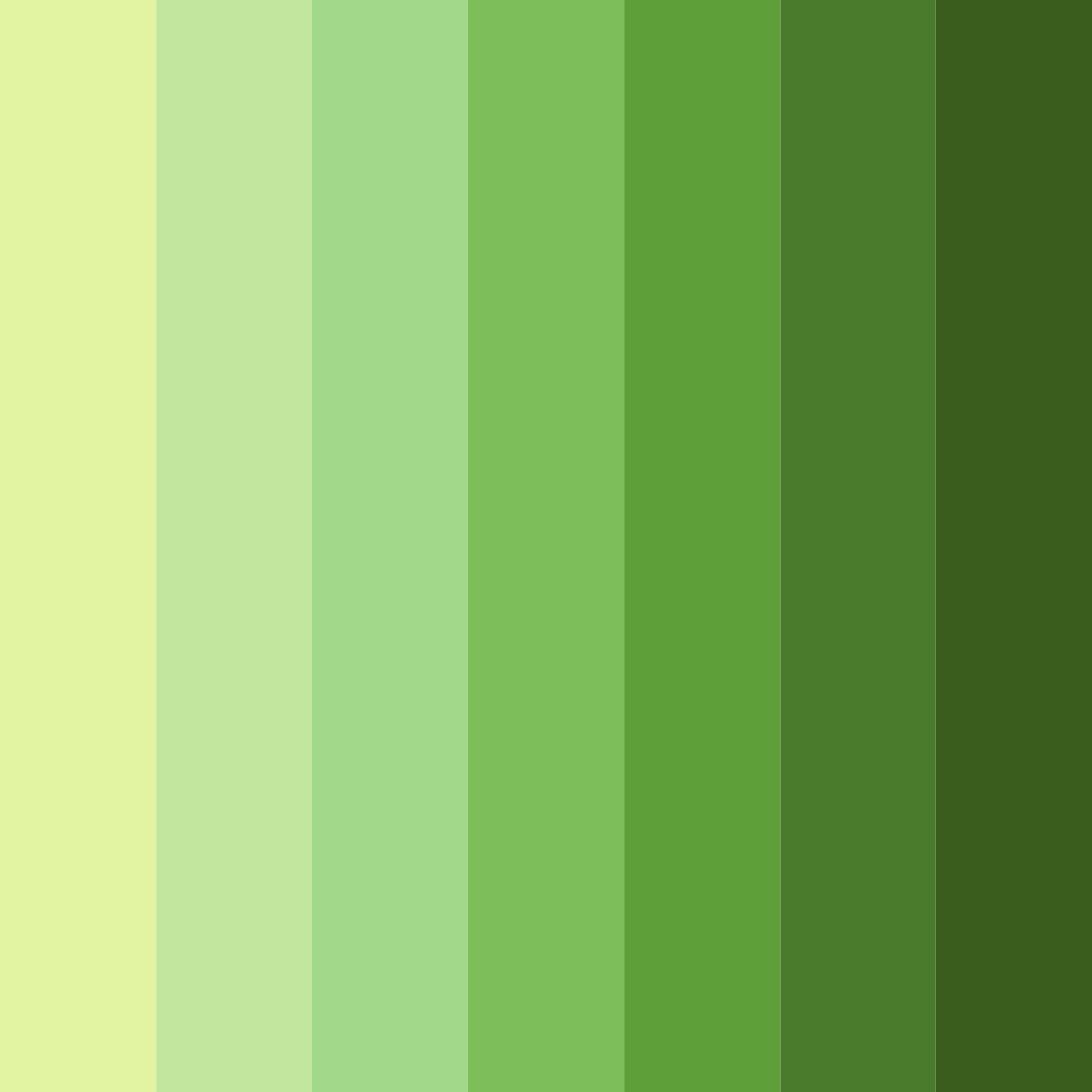 Download shades of yellow green color palette PNG image (square)
