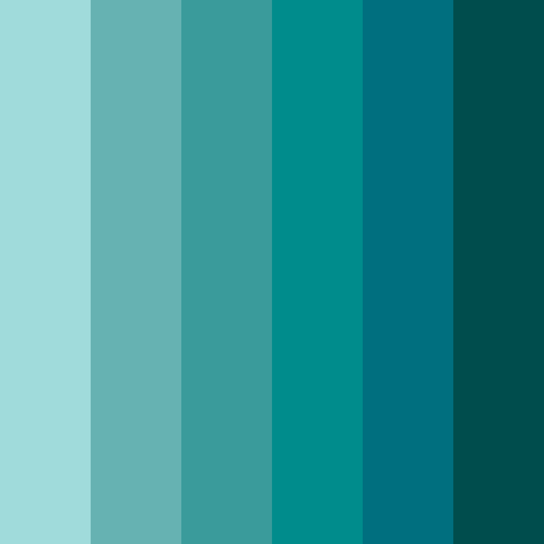 Download turquoise tranquility color palette PNG image (square)