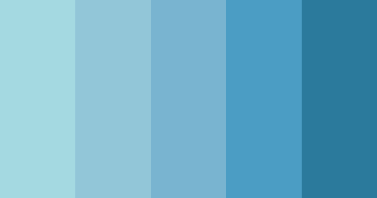 Download light water blue color palette PNG image (landscape)