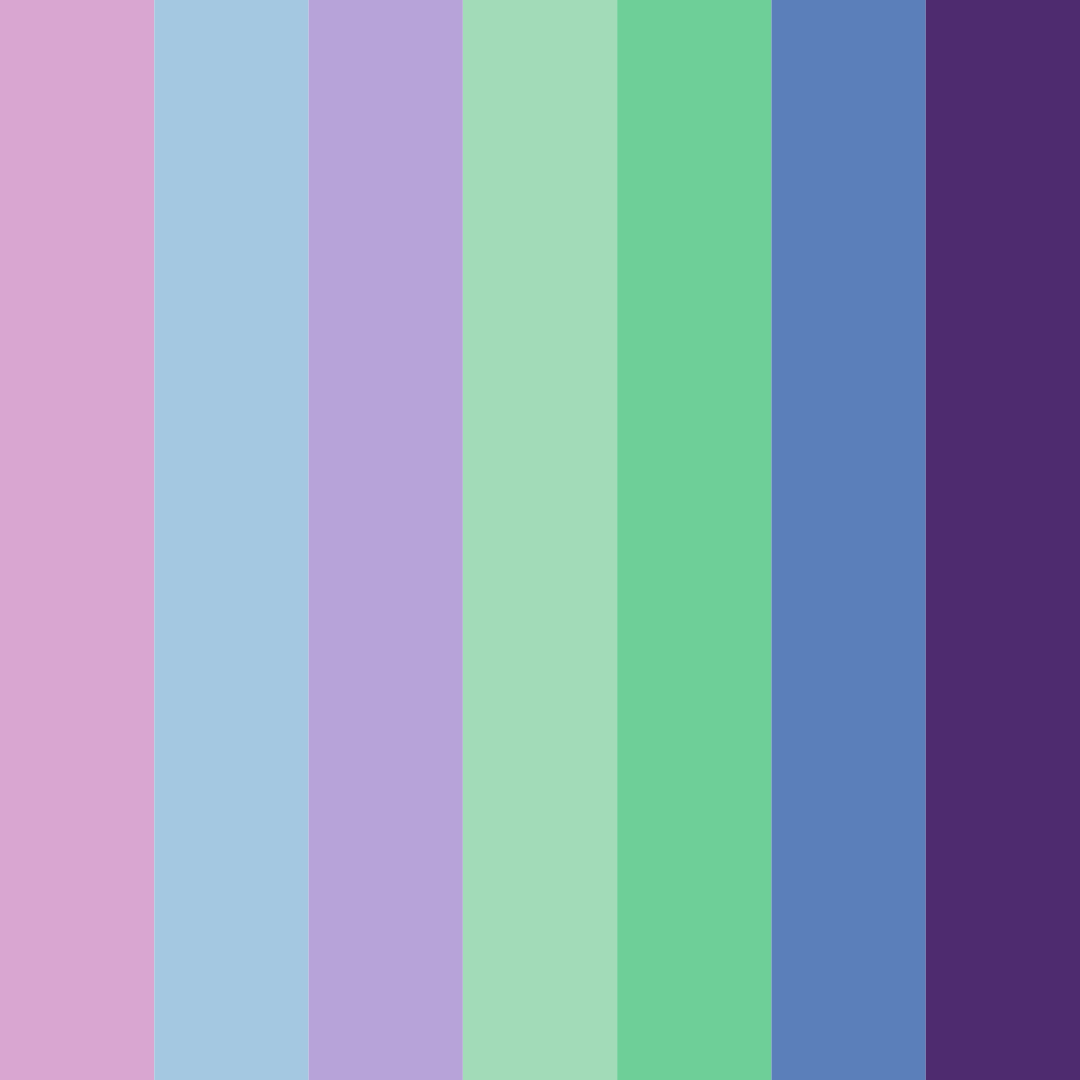 Download whimsical meadow dream color palette PNG image (square)
