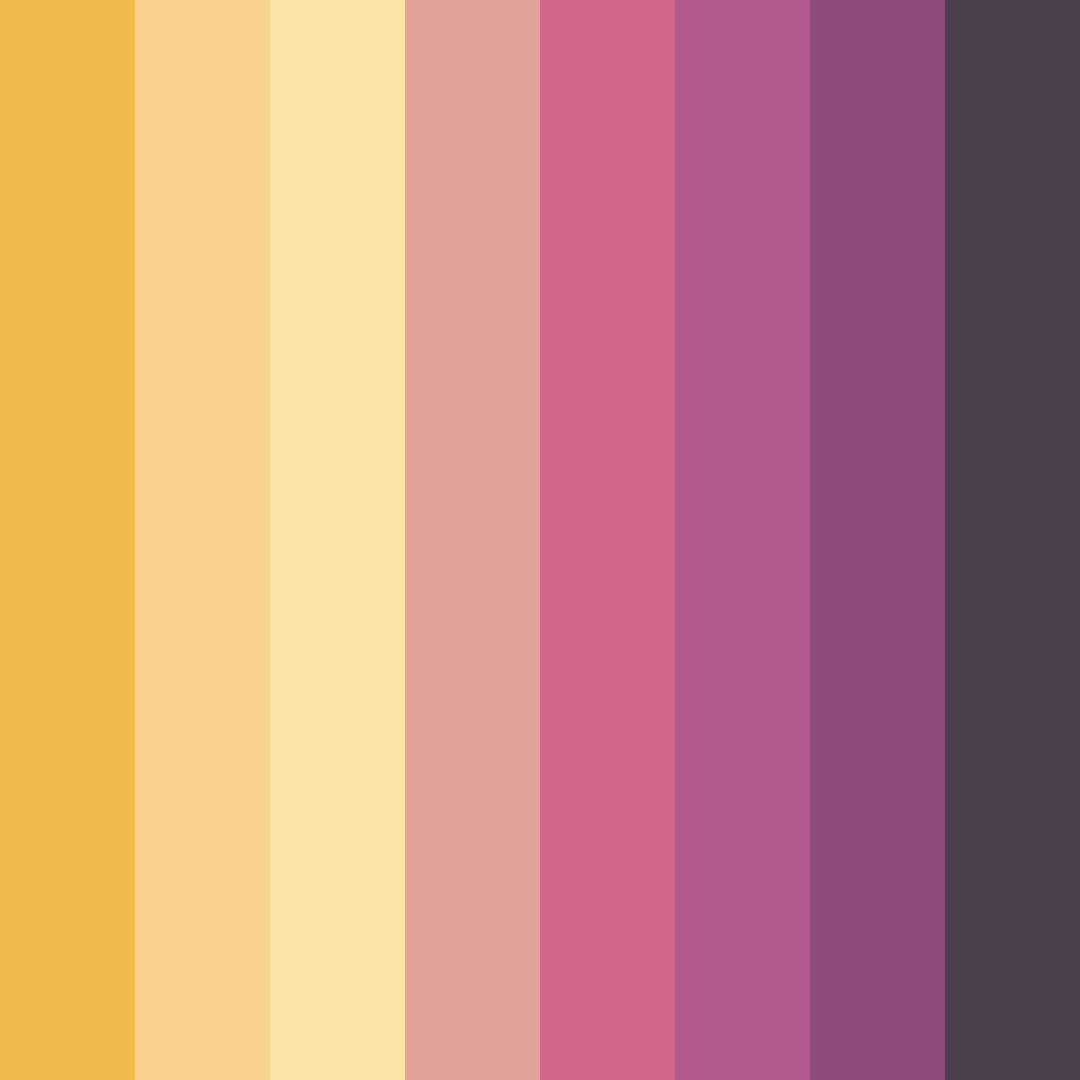 Download warm pink color palette PNG image (square)