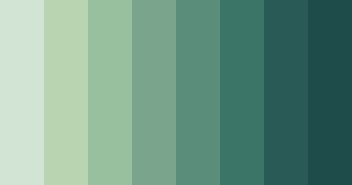 Download vintage green color palette PNG image (landscape)