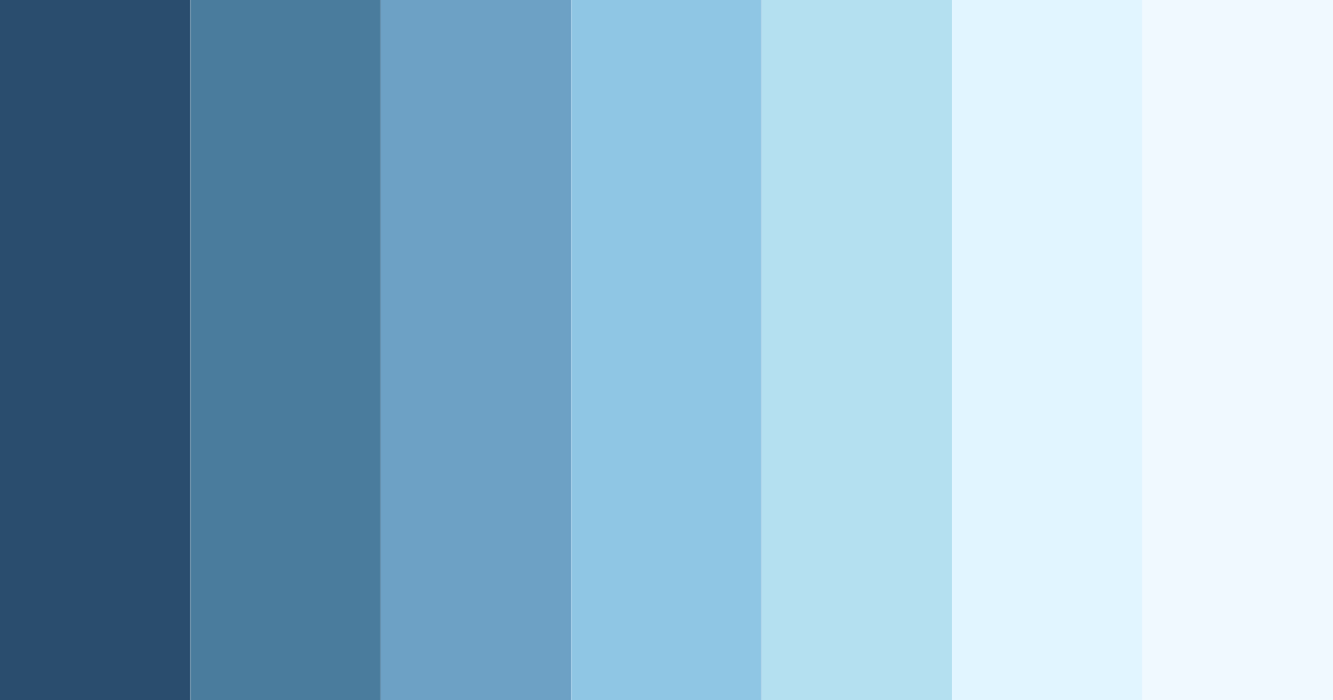 Download shades of blue color palette PNG image (landscape)