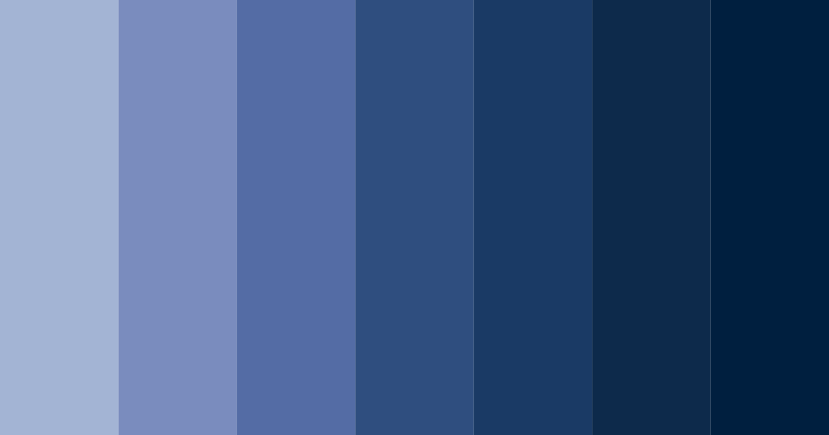 Download midnight blue shades color palette PNG image (landscape)