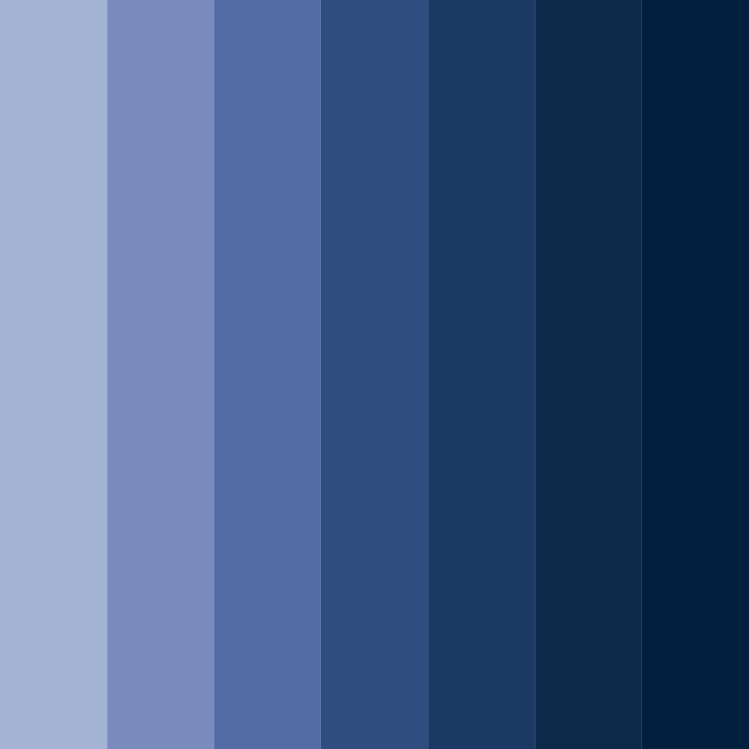 Download midnight blue shades color palette PNG image (square)