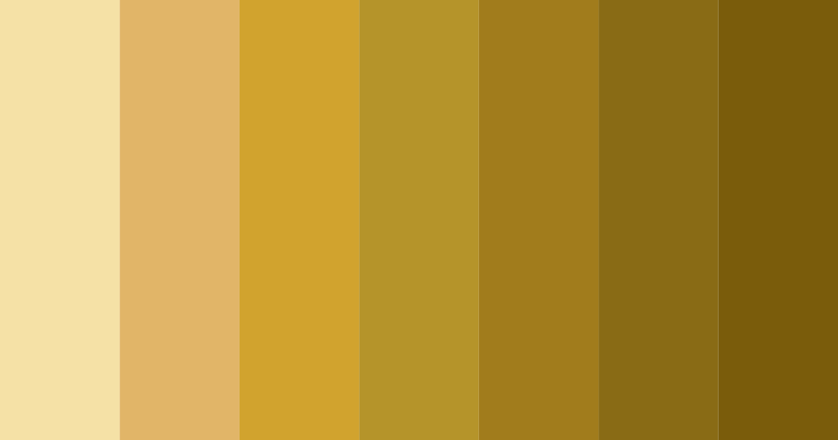 Download rich gold shades color palette PNG image (landscape)