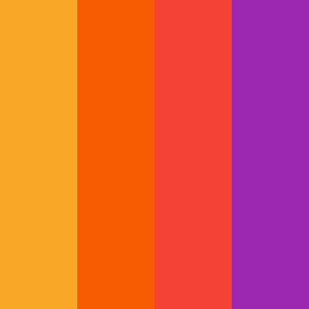 Download sunset ombre color palette PNG image (square)