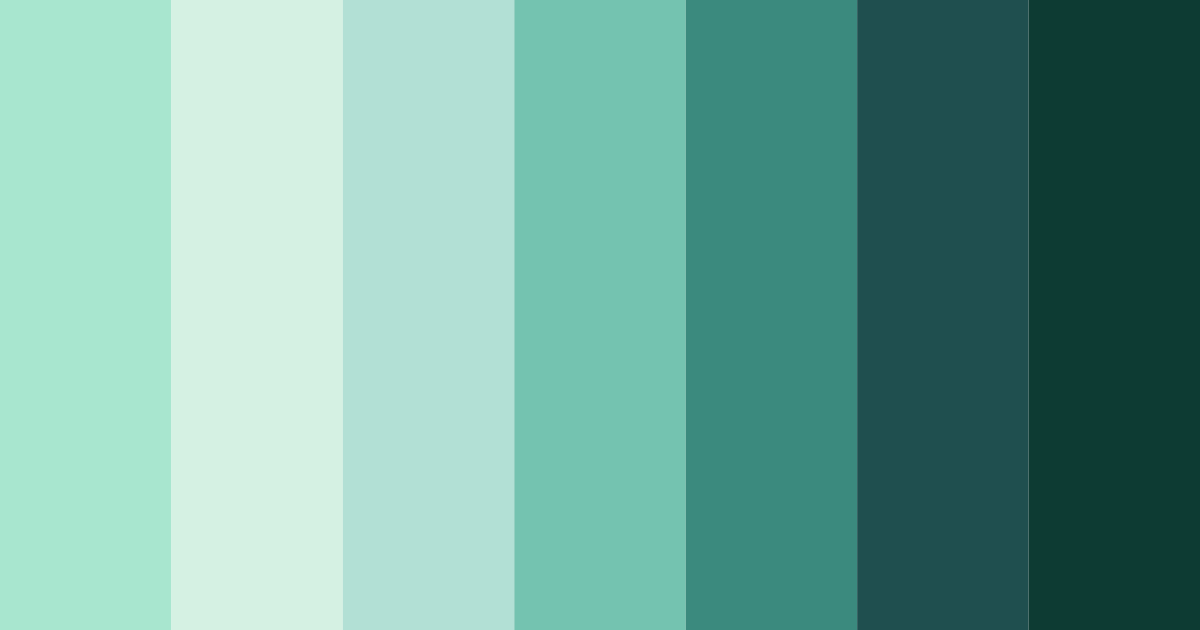 Download emerald dream color palette PNG image (landscape)
