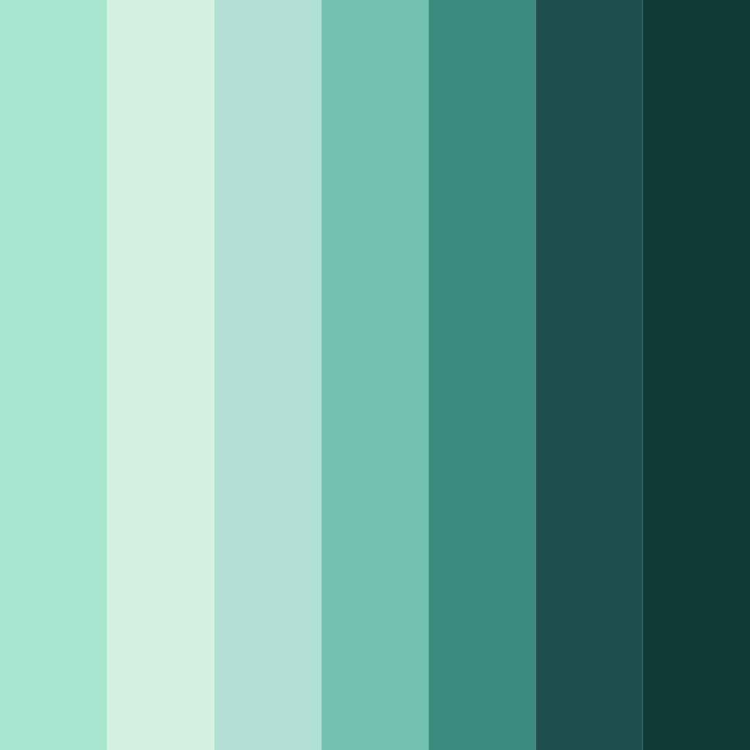 Download emerald dream color palette PNG image (square)