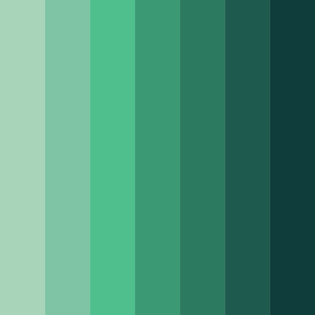 Download dark greens color palette PNG image (square)