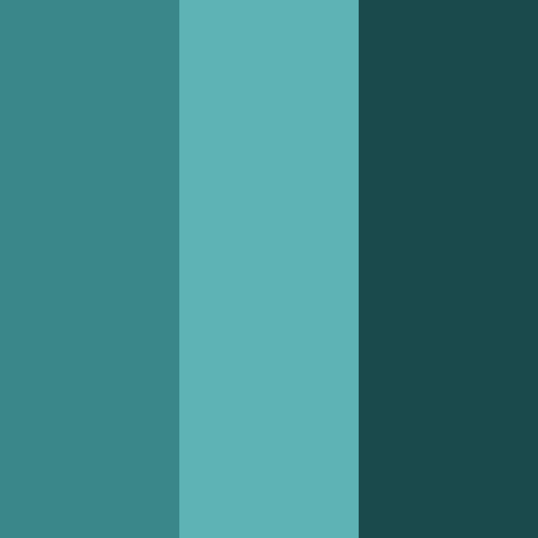 Download teal shades color palette PNG image (square)