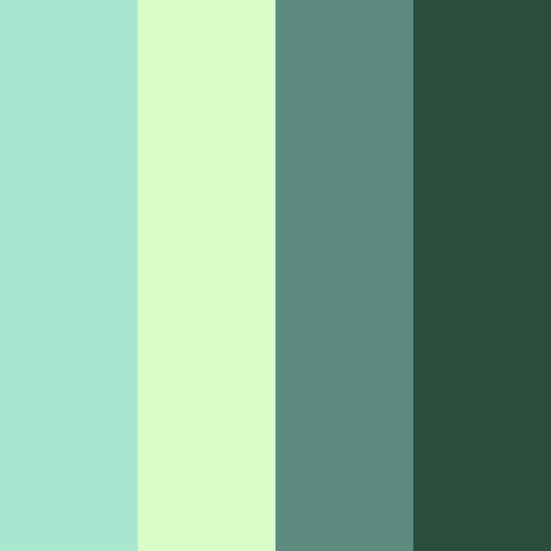 Download verdant harmony color palette PNG image (square)