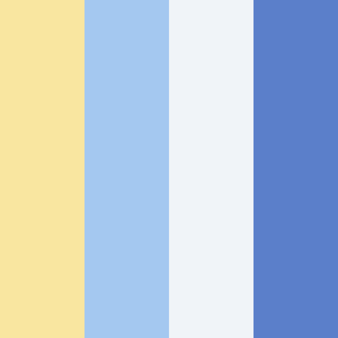 Download lemon skies and white blooms color palette PNG image (square)
