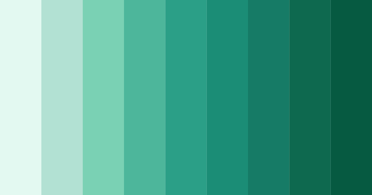 Download mint green color palette PNG image (landscape)
