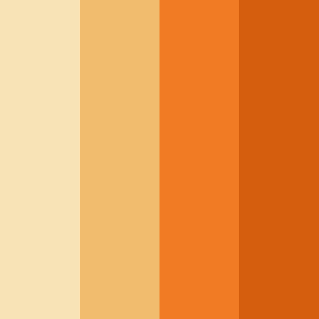 Download orange sunrise color palette PNG image (square)