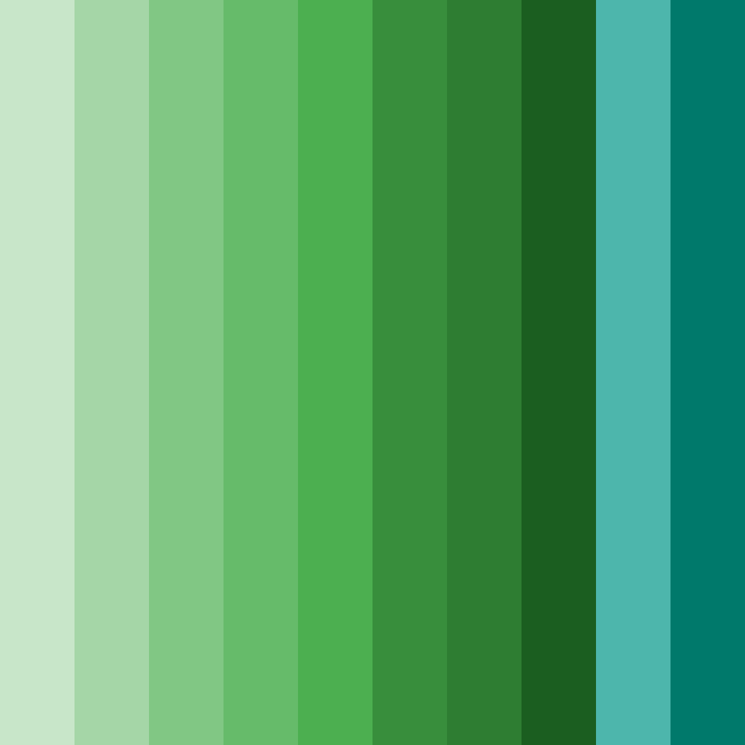 Download emerald harmony color palette PNG image (square)