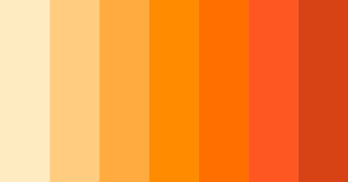 Download warm orange color palette PNG image (landscape)